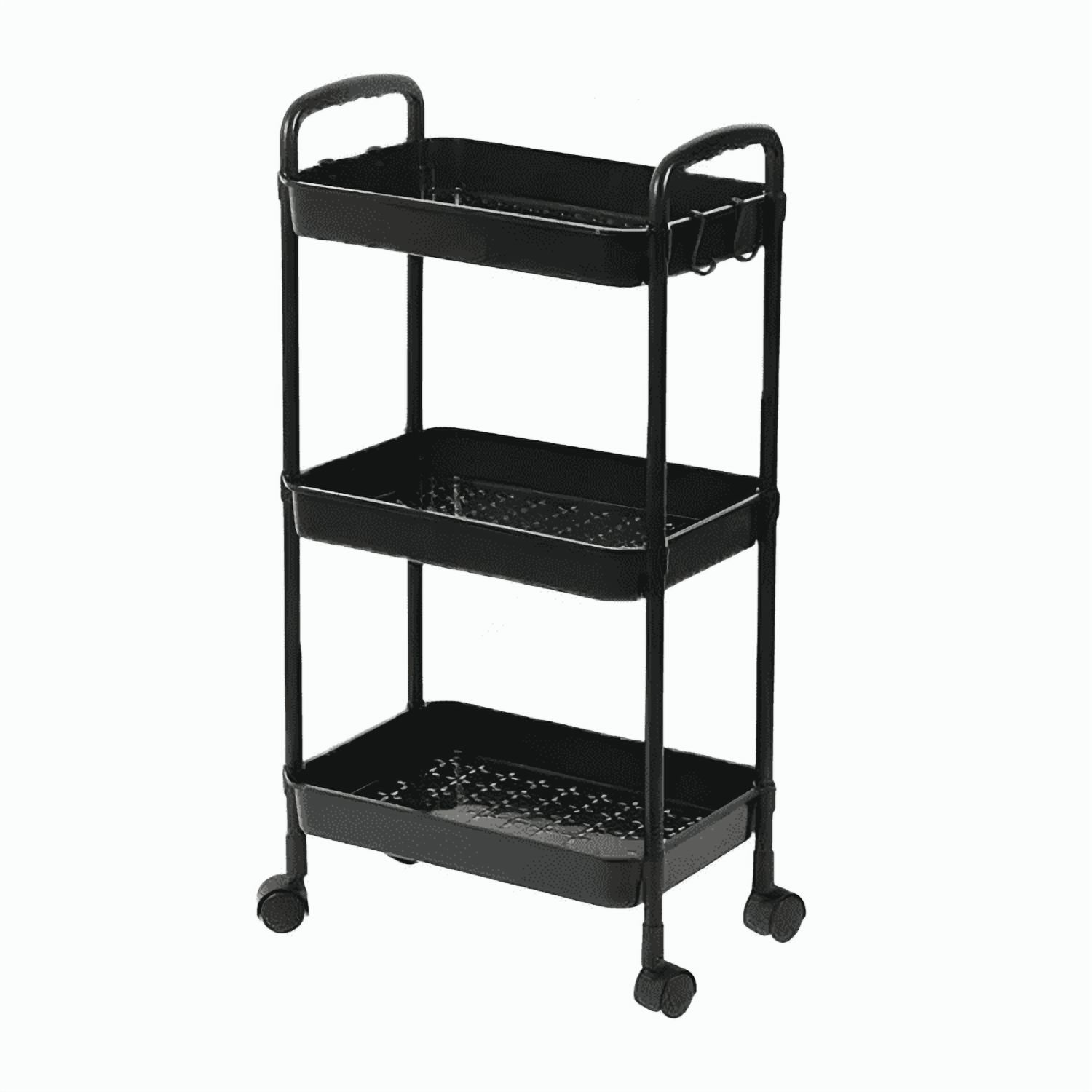 Sirena - Carrito 3 Niveles Organizador Cocina Negro