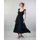 thumbnail image 1 of Vestido largo Smock Crep Negro Polemic, 1 of 3