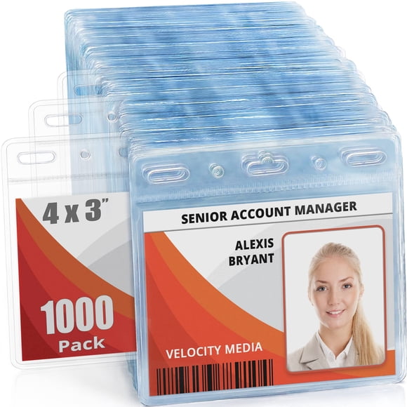 Protector de tarjetas MIFFLIN-USA Quick Load Horizontal de 4 x 3 pulgadas, 1000 unidades