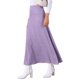 thumbnail image 4 of INSPIRE CHIC Falda de Mujer Cintura Alta Elástica Sólida Ligera Fluida Acampanada Casual Maxi Faldas XS Púrpura, 4 of 6