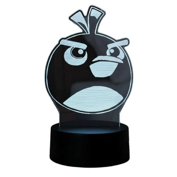 Lampara Ilusion 3D Angry Birds de 7 colores, Base touch