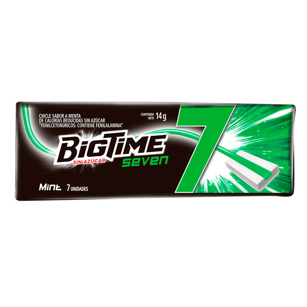 Chicle sin Azúcar Seven Mint, 14 g | Lider