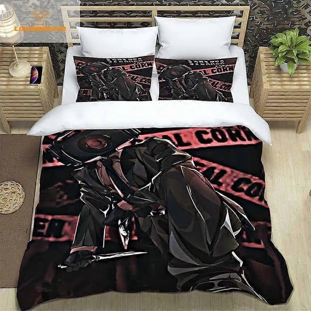 Juego De Ropa De Cama Skibidi Divertido Con Altavoz Kprl Y Funda Nórdica funda De Almohada Con Dibujos Animados Para Cama Individual Doble O King Para Niños Y Adultos