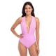 thumbnail image 1 of Traje de baño enterito con escote morado Talla L, 1 of 3
