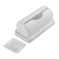 Magideal - Dispensador De Bolsas De Basura, Caja De Almacenamiento, Soporte Para Bolsas De Comestibles, Dispensador De Bolsas De Basura De Montaje En Pared Para Blanco