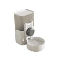 Ioensy - Dispensador De Agua Automático Colgante, Plato De Agua Para Animales Pequeños, Gatito, Hámster, Gris