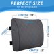 thumbnail image 2 of Almohada de apoyo lumbar LumbarPal para silla de oficina y coche, color gris, 2 of 7