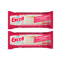Pack 2 Traperos Humedos Excell Todo Tipo De Pisos Primavera 10 Unid Cada Uno.