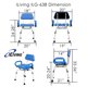 thumbnail image 5 of Silla de ducha giratoria y giratoria iLiving ILG-638 para bañera azul, 5 of 8