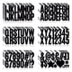 thumbnail image 1 of Llewyn Stickers de letras 400 piezas impermeables 6 cm negras, 1 of 7