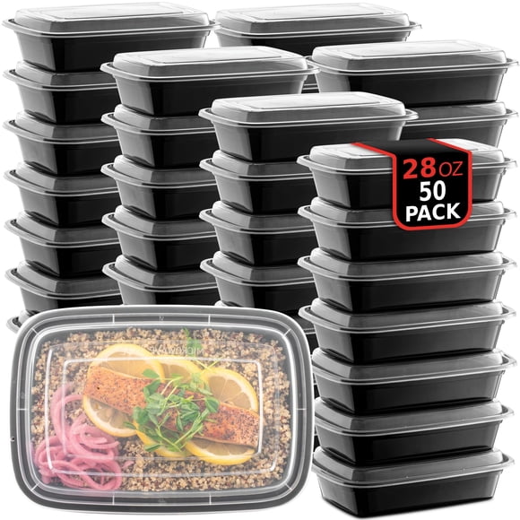 Recipientes Para Preparación De Comidas De 28 Ml 1 Compartimento Paquete De 50