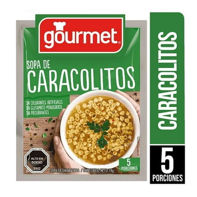 Sopa De Caracolitos (5 Porciones) Sobre 74 G Gourmet