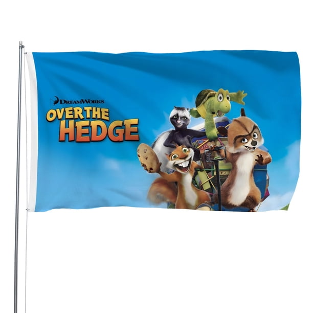 Vecinos Invasores Bandera impresa con temática, regalo perfecto para fanáticos, amigos y familiares, y adecuada para actividades al aire libre e interiores, decoraciones de fiesta. 90 cm × 150 cm.