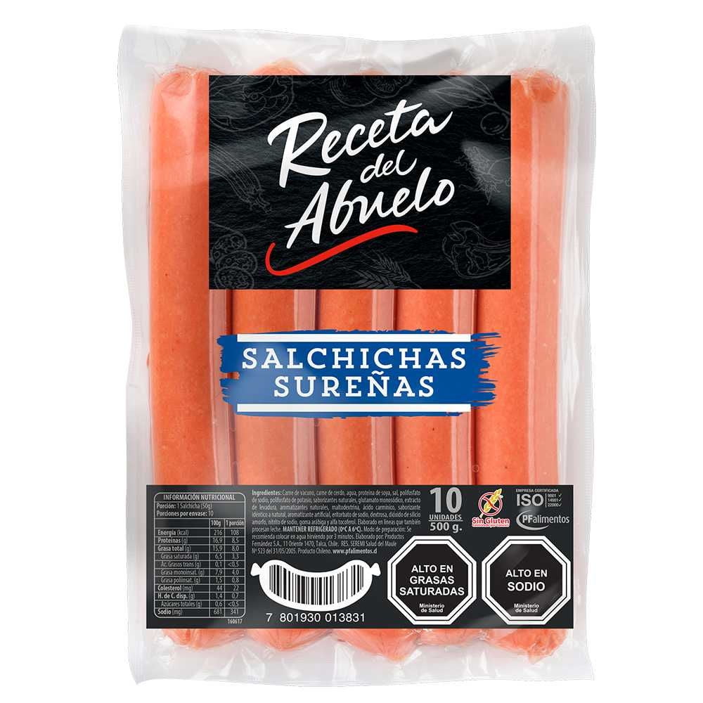 Salchichas Sureñas 10 Un 500 g Receta del Abuelo