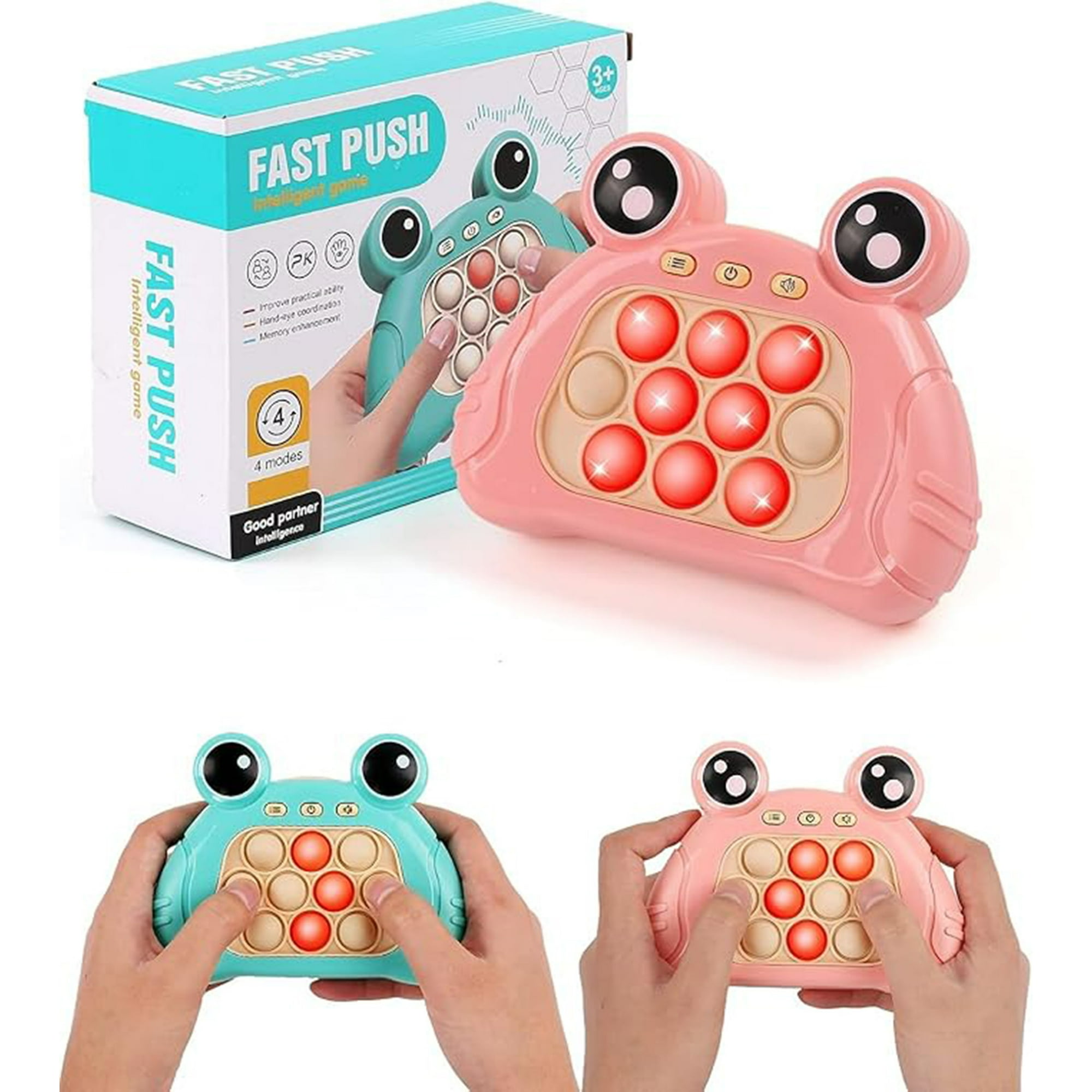 Veatool - Juguetes Eléctrico Antiestrés,máquina De Juego De Rompecabezas De Descompresión,aliviar El Estrés Y El Aburrimiento,cumpleaños,halloween,acción De Gracias,navidad(rana Rosa)