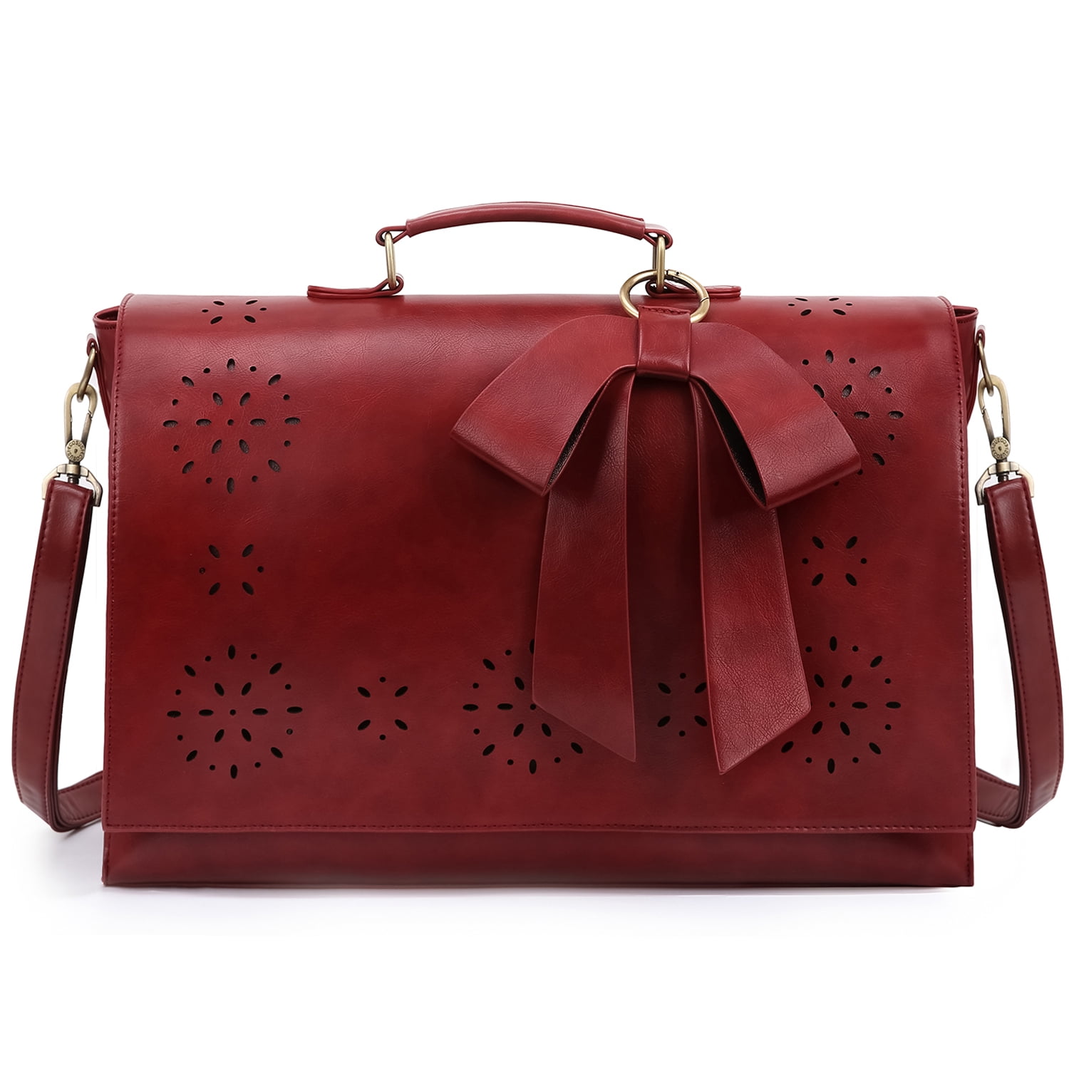 Ecosusi - Maletin Bow Para Laptop 15.6 Pulg Burdeo