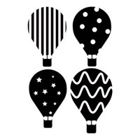 Rienda Libre Graphics - Decomural Hot Air Balloon Baby Nursery Set Ws-44174