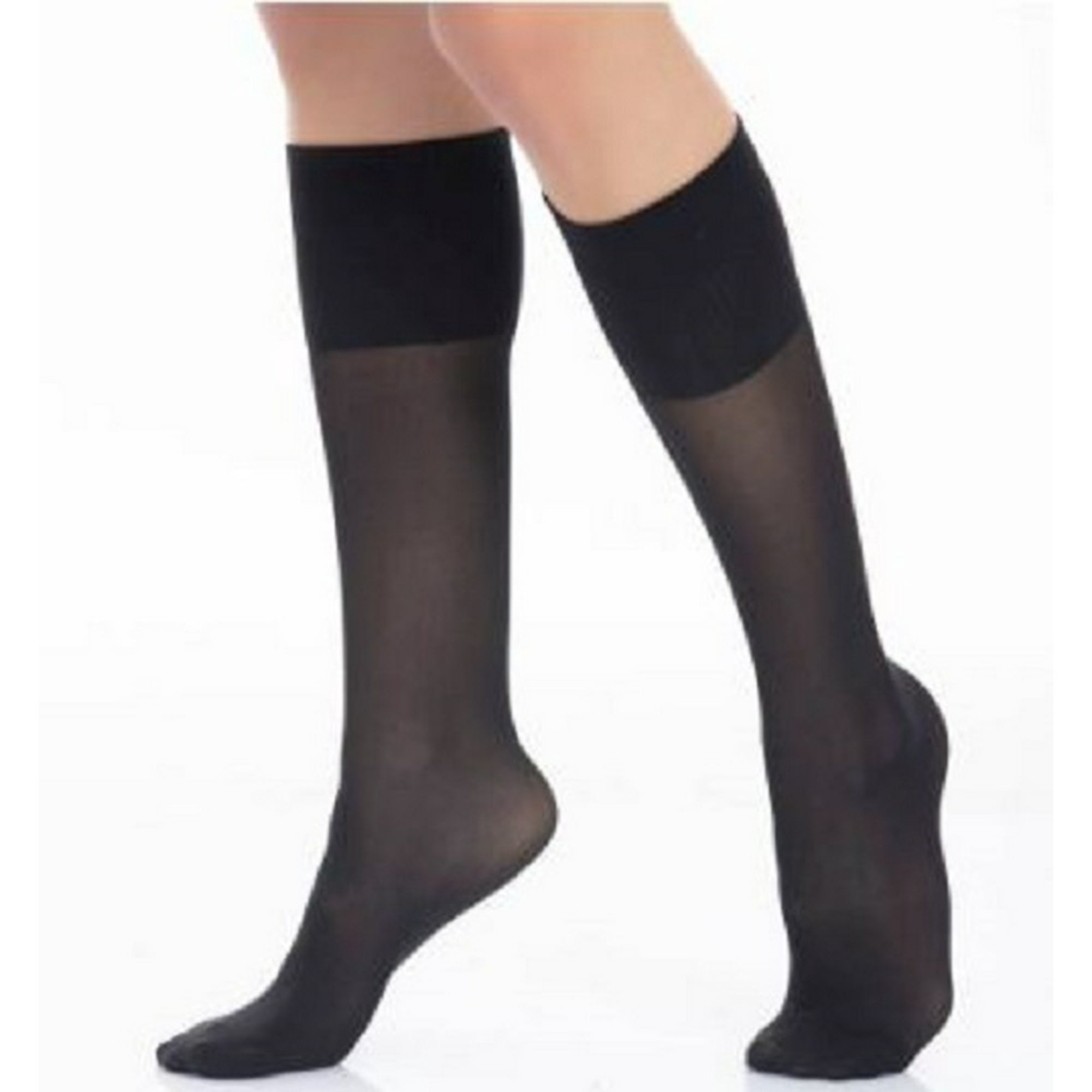 Calcetines De Compresión Sheer&soft Clase 2 Negro Cl Toe-talla Iv-medi