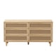 thumbnail image 3 of 59.06"6-Drawers Rattan Storage Cabinet Rattan Drawer with White Drawer Slides,for Bedroom,Living Room,Natural, 3 of 3