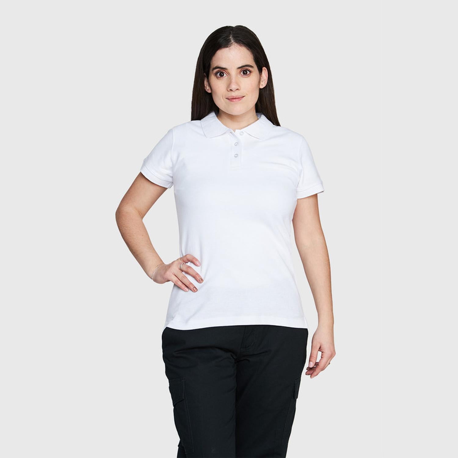 Jayson - Polera Pique Mujer 80/20 M/c Blanco Xxl
