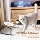 thumbnail image 4 of Cuencos para gatos Sunhoo de cerámica elevados con soporte de madera de 14 cm de ancho, 4 of 6