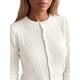 thumbnail image 5 of INSPIRE CHIC Cárdigan de Punto de Mujer con Cuello Redondo, Manga Larga, Abotonado, Abierto al Frente, Grande, Blanco, 5 of 6