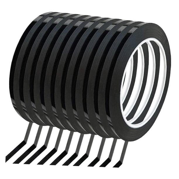 10 cintas adhesivas para pizarra blanca, cintas para rayas, cintas para marcar cuadrículas gráficas, cintas para líneas eléctricas, 50 m, sumini 5 mm