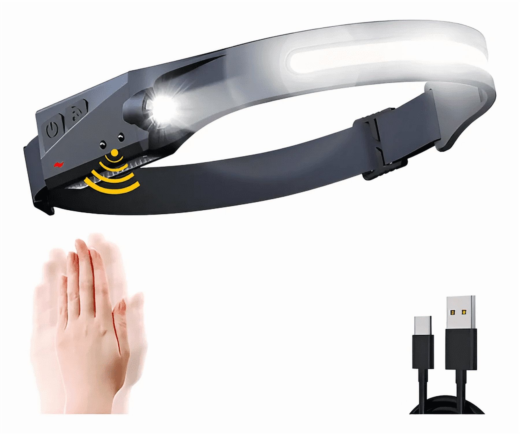 Genérico - Linterna Frontal Cintillo Usos Diferentes Negra Minero Led Color De La Luz Blanco