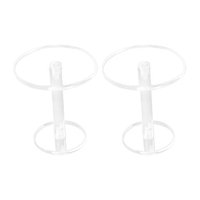 Magideal - 2 Piezas Pedestal Display Riser Stands Soporte De Exhibición De Joyería Moderno Acrílico Decorativo Pedestal Claro Soporte De Joyería Para Decoración , 8 Cm De Alto