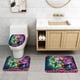 thumbnail image 2 of Kitti Katz Juego de 3 alfombras de baño de coral fleece: tapete de baño + alfombra de inodoro en forma de U + funda de tapa de inodoro en forma de O, 2 of 6