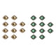 thumbnail image 2 of 20 Piezas De Adornos Para álbum De Recortes Con Botón De Cuentas Traseras Planas En Oro Verde, 2 of 5