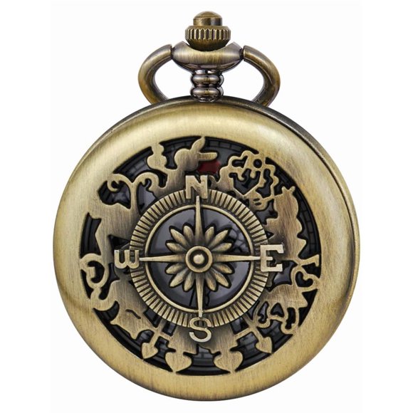 Reloj de bolsillo Tiong 45 mm cuarzo cadena de 380 mm