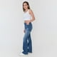 thumbnail image 4 of Jeans Mujer Flare Fit Cargo Azul Medio Corona, 4 of 5