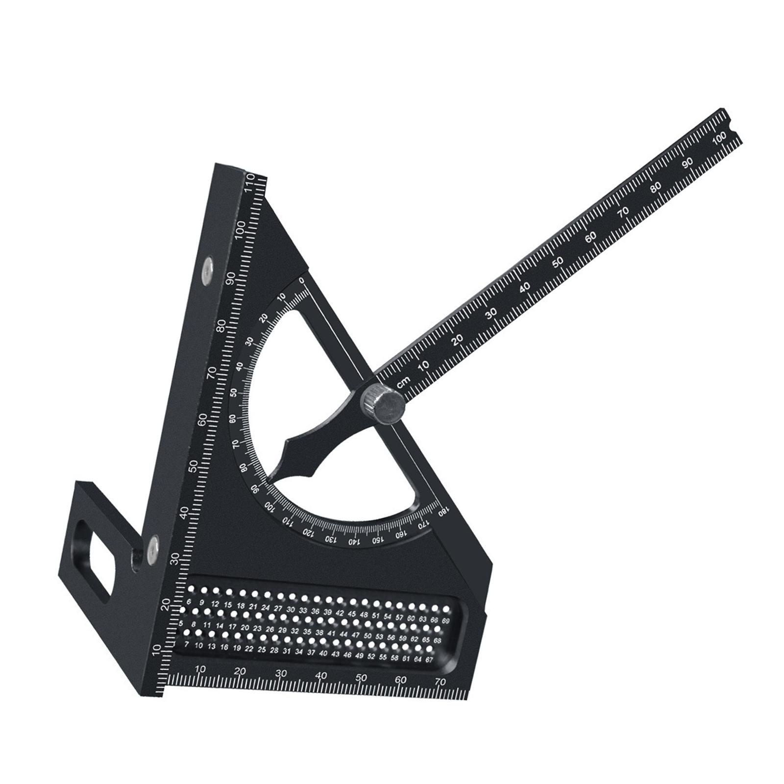 Ioensy - Regla De Medición Multiángulo 3D Para Carpinteros Y Entusiastas De La Oficina, Color Negro