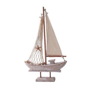 Magideal - Vail De Madera Barco De Vela De Madera Tema Náutico Tradicional Modelo De En Miniatura Varoramiento Para La Sala De Estar De La Sala De Estar H 35 Cm X 205 Cm X 45 Cm