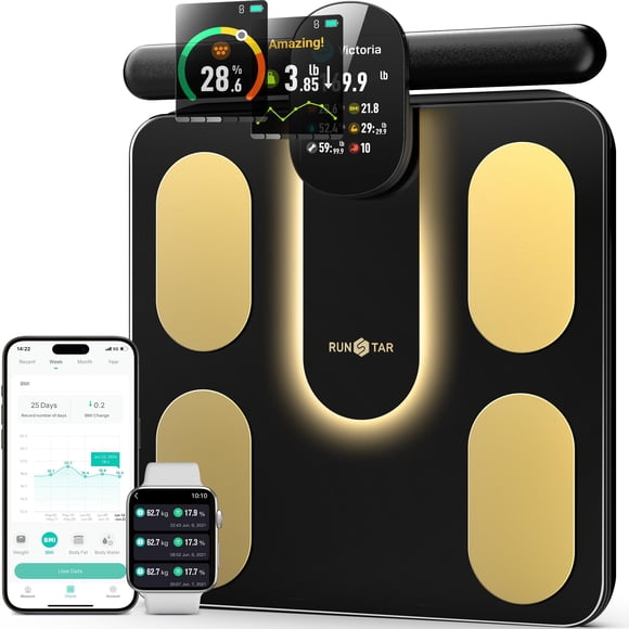 Báscula inteligente Runstar apta para FSA o HSA con 8 electrodos