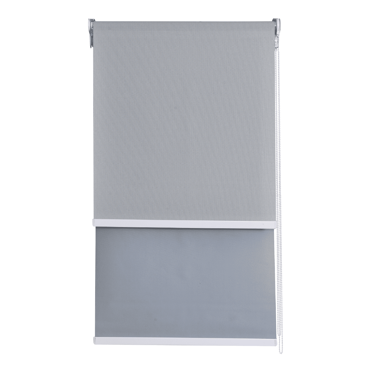 Cortina Roller Doble Blackout Y Sunscreen 150 X 250 Cm Color Gris Marca Sunfree