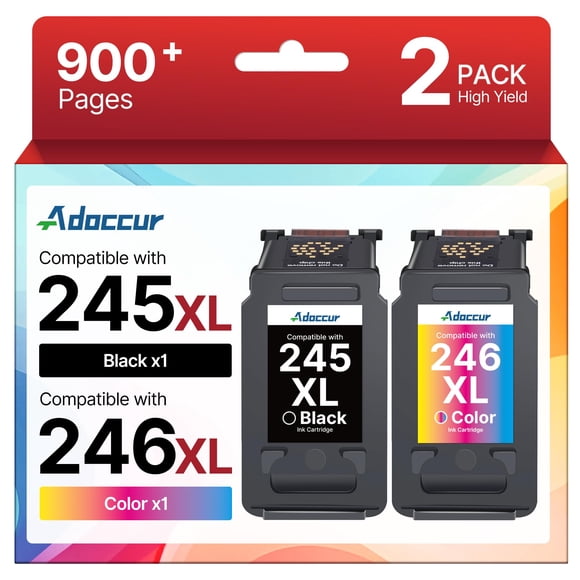 Paquete económico de cartuchos de tinta Adocucer PG-245XL/CL-246XL Canon