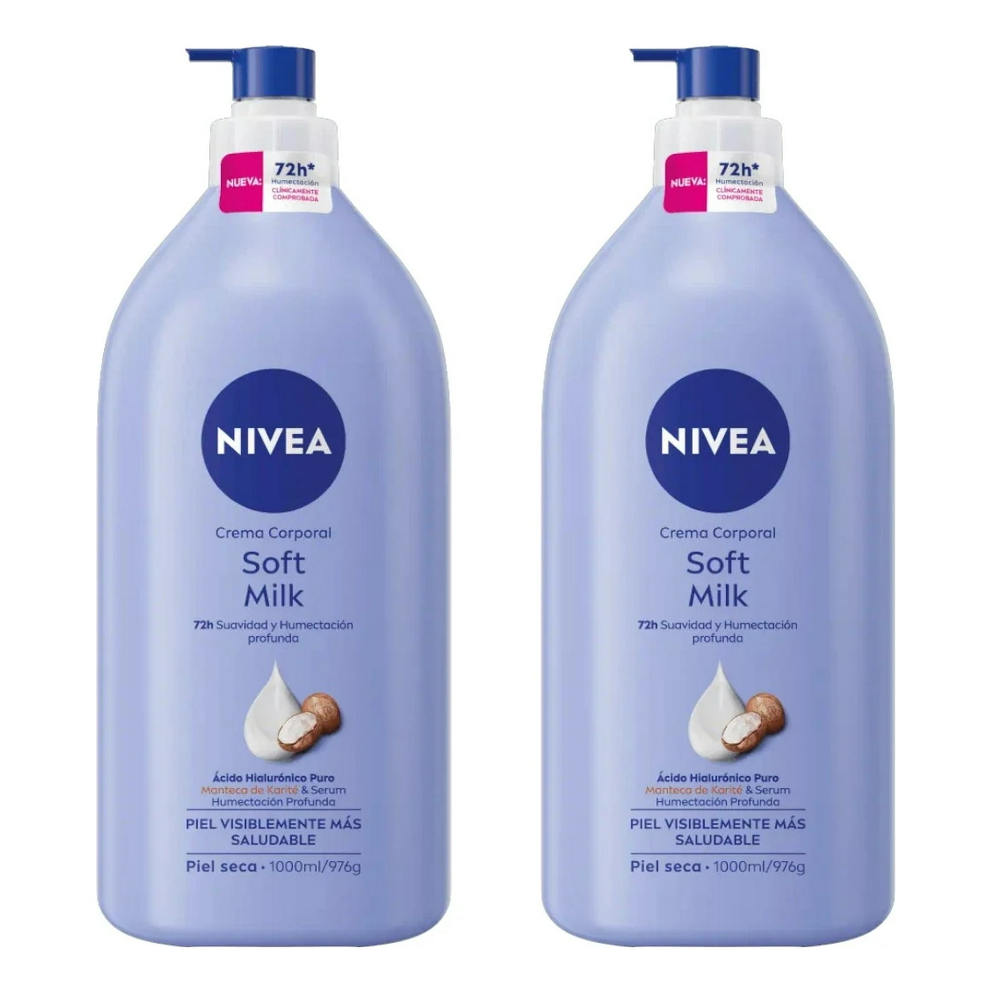 Nivea Crema Corporal Milk Pieles Extra Secas 1000ml X2