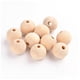 thumbnail image 1 of 50 Uds. De Cuentas Artesanales De Madera Natural Sin Pintar, Accesorios Para Hacer Joyería DIY, 18mm, 1 of 3