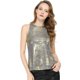 thumbnail image 2 of INSPIRE CHIC Camiseta Holográfica Brillante de Halloween para Mujer Fiesta Disco Top de Tirantes Metálico para Mujer XL Plata, 2 of 8