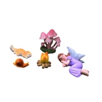 Ioensy - 5 Piezas Figuras En Miniatura Decoración De Mapas De Flores De Resina Para El Césped Diy Bonsai Craft