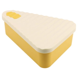 Bothyi - Recipiente De Silicona Hermético Para Pizza, Versátil, Con Cierre Seguro, Tamaño S, Color Beige Y Amarillo