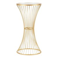 Genérico - Mesa Auxiliar Centro Decorativa Espejo Dorada Hogar Jhn