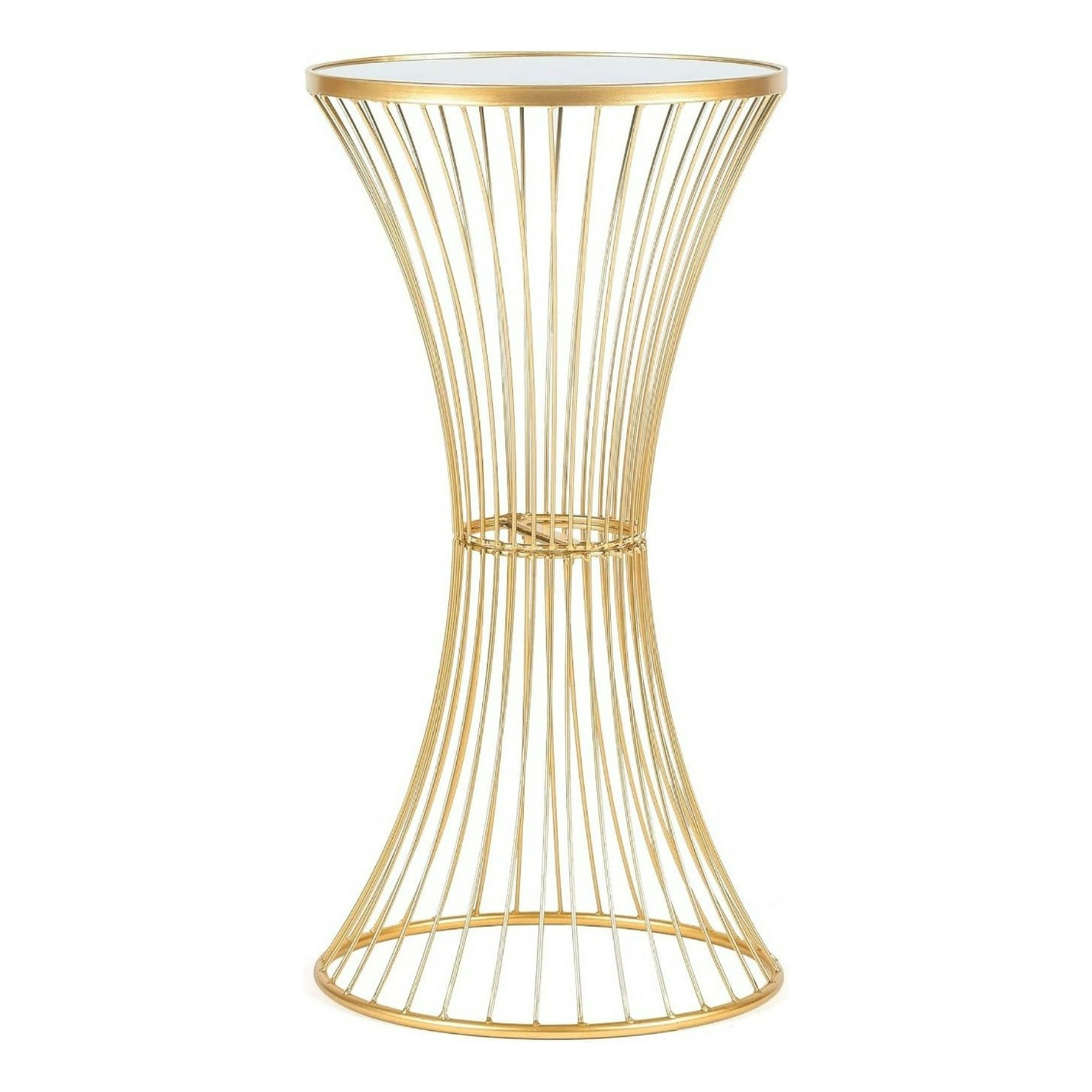 Genérico - Mesa Auxiliar Centro Decorativa Espejo Dorada Hogar Jhn