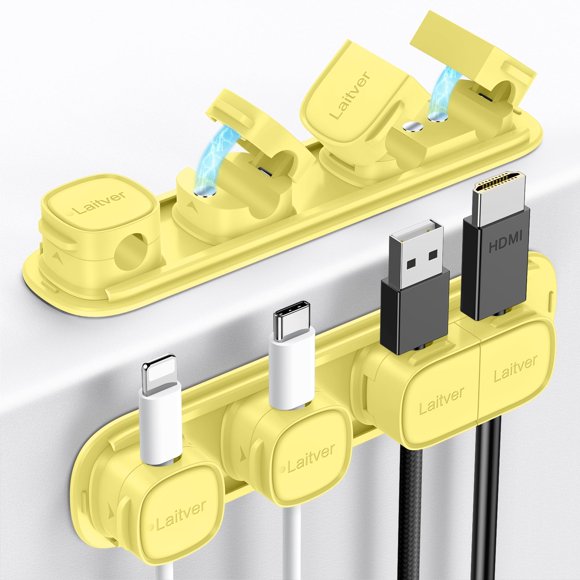 Clips magnéticos para cables Laitver 6 unidades (abierto/cerrado)
