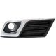 thumbnail image 2 of Bisel de luz de niebla KarParts360 para lado del conductor, negro/cromado, 2 of 8