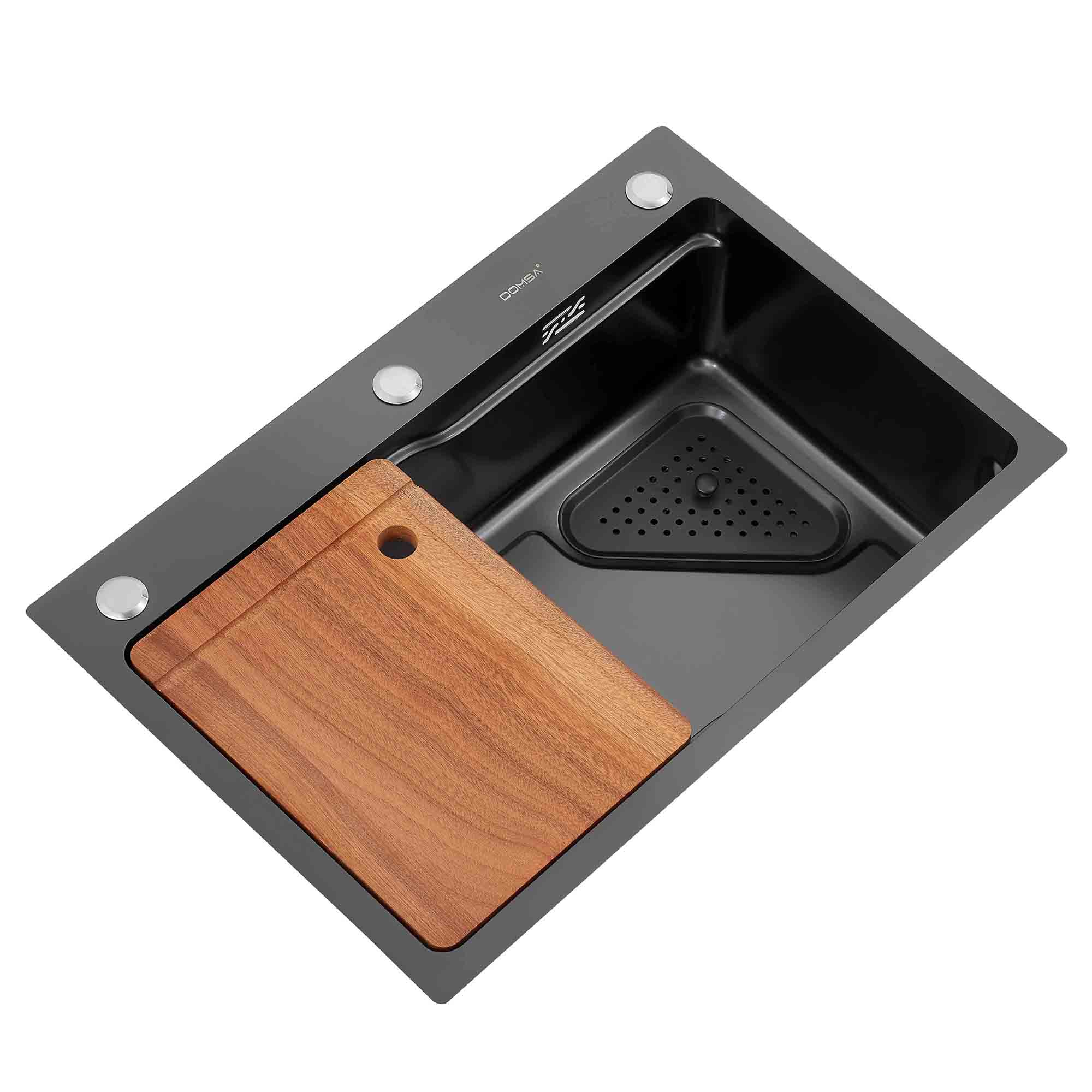Domsa - Lavaplatos Sobre Cubierta Black 68X45X20 Cm