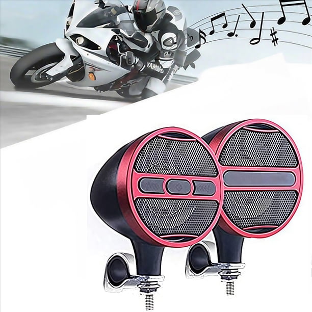 Sistema de altavoces estéreo de audio inalámbrico a prueba de agua para motocicleta MP3 USB radio FM sonido estéreo para motocicleta 2V