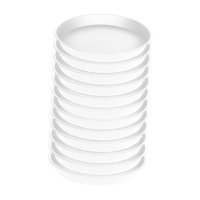 Magideal - 12 Platillos Redondos Resistentes De 11,81 Pulgadas Para Plantas, Prácticos Y De Uso Doméstico, Bandejas De Goteo Para Plantas De Interior Y Exterior. Blanco
